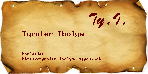 Tyroler Ibolya névjegykártya